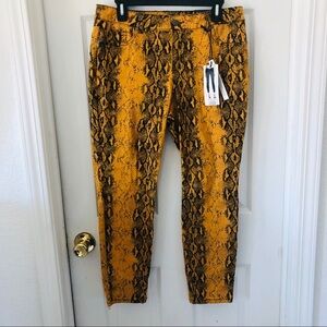 NWT D.Jeans High waisted ankle skinny modern fit cotton snakeskin pants SZ 10